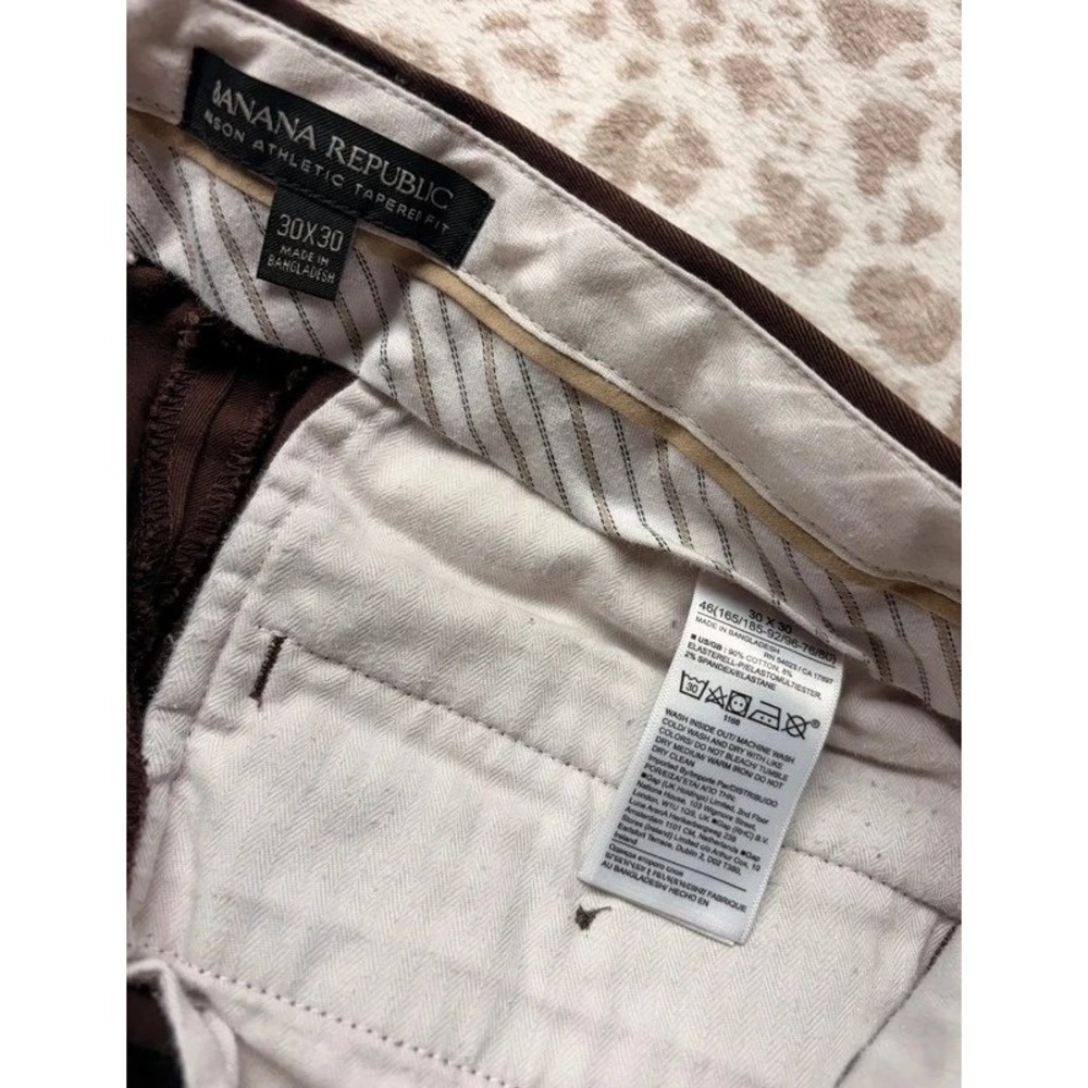 Banana Republic Women's Slim Chino Pants - Brown, Size 30x30 - Picture 3 of 5